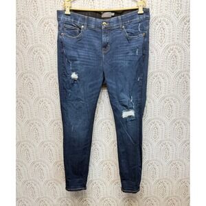 Torrid Bombshell Skinny Jeans Women 18R Blue Distressed High Rise Denim Stretch